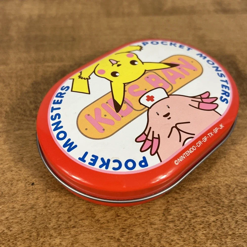 Pokemon Pocket Monsters Rare Tomy 1997 Kids Ban‎ Bandaid Bandage Tin Holder